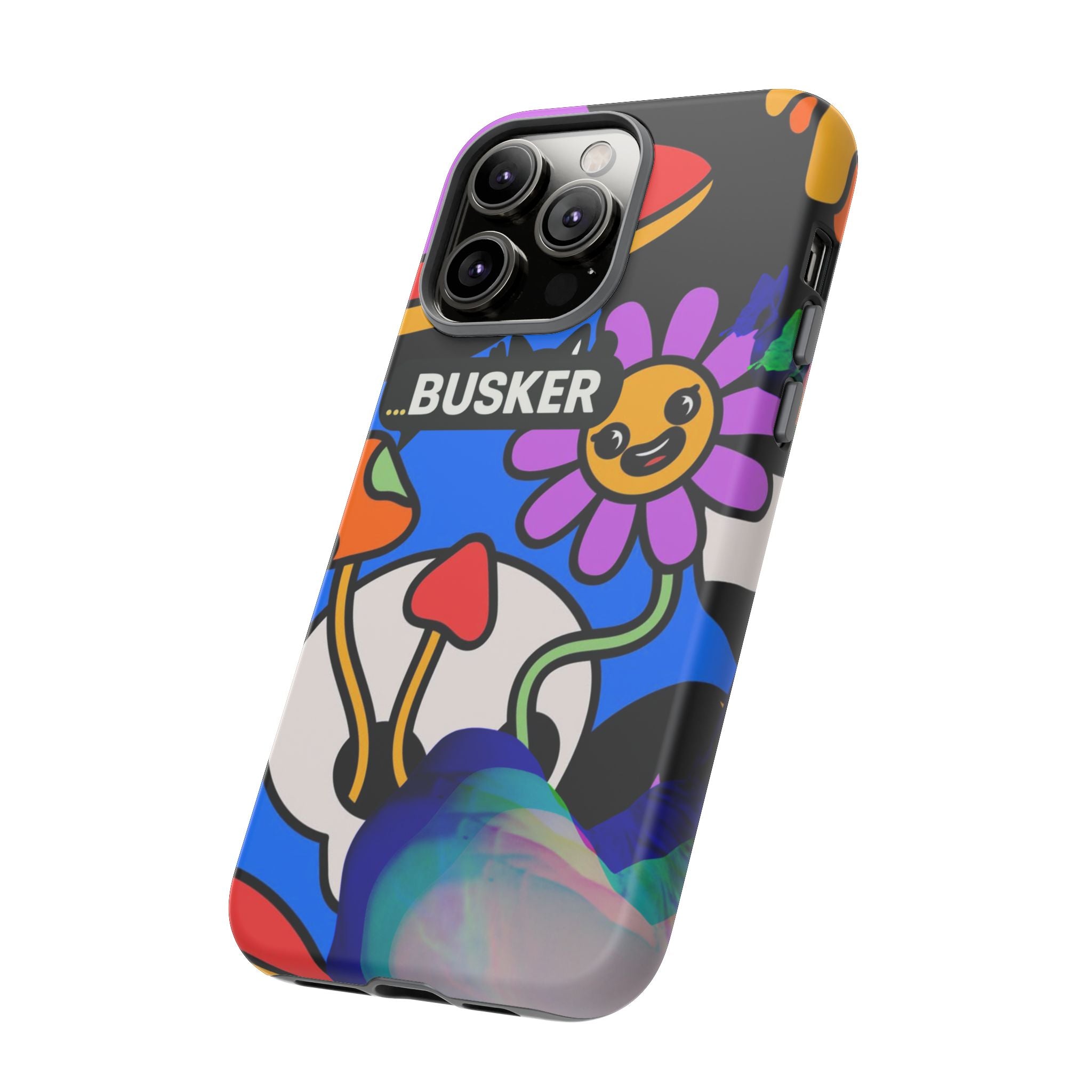 Colorful Phone Case, Cute Phone Accessories, Gift for Music Lovers, Fun Tech Gear, Unique Floral Design Case