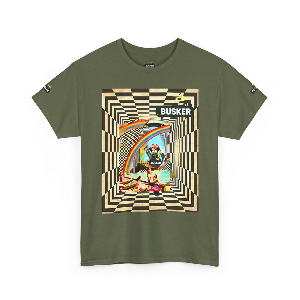 Retro Busker Graphic Tee - Unisex Heavy Cotton