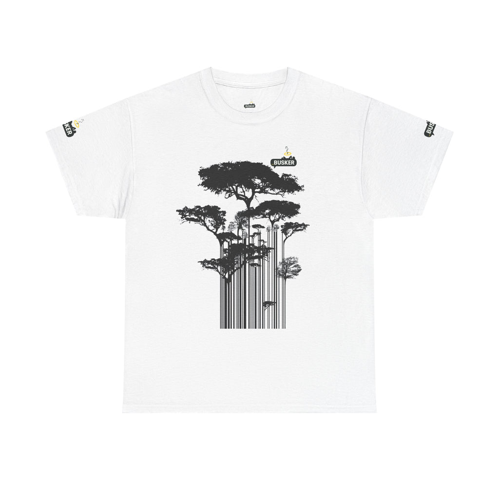 Nature-Inspired Unisex Heavy Cotton Tee, Eco-Friendly Tee, Graphic T-Shirt, Outdoor Lover Gift, Casual Wear, Tree Art Shirt