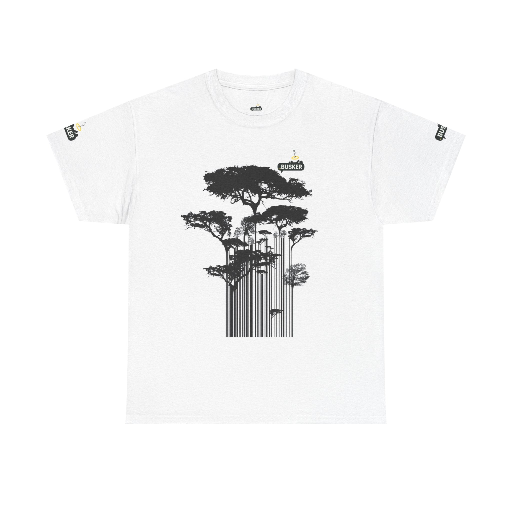 Nature-Inspired Unisex Heavy Cotton Tee, Eco-Friendly Tee, Graphic T-Shirt, Outdoor Lover Gift, Casual Wear, Tree Art Shirt