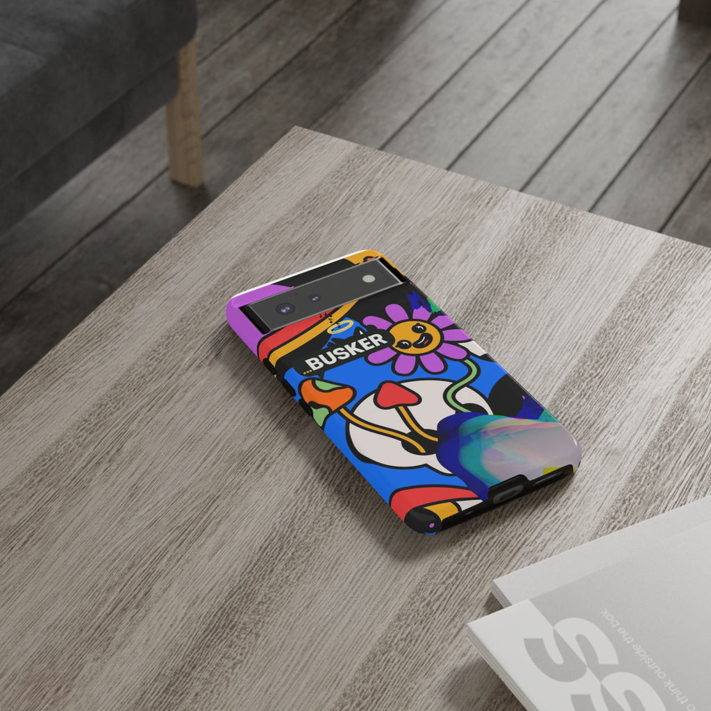 Colorful Phone Case, Cute Phone Accessories, Gift for Music Lovers, Fun Tech Gear, Unique Floral Design Case