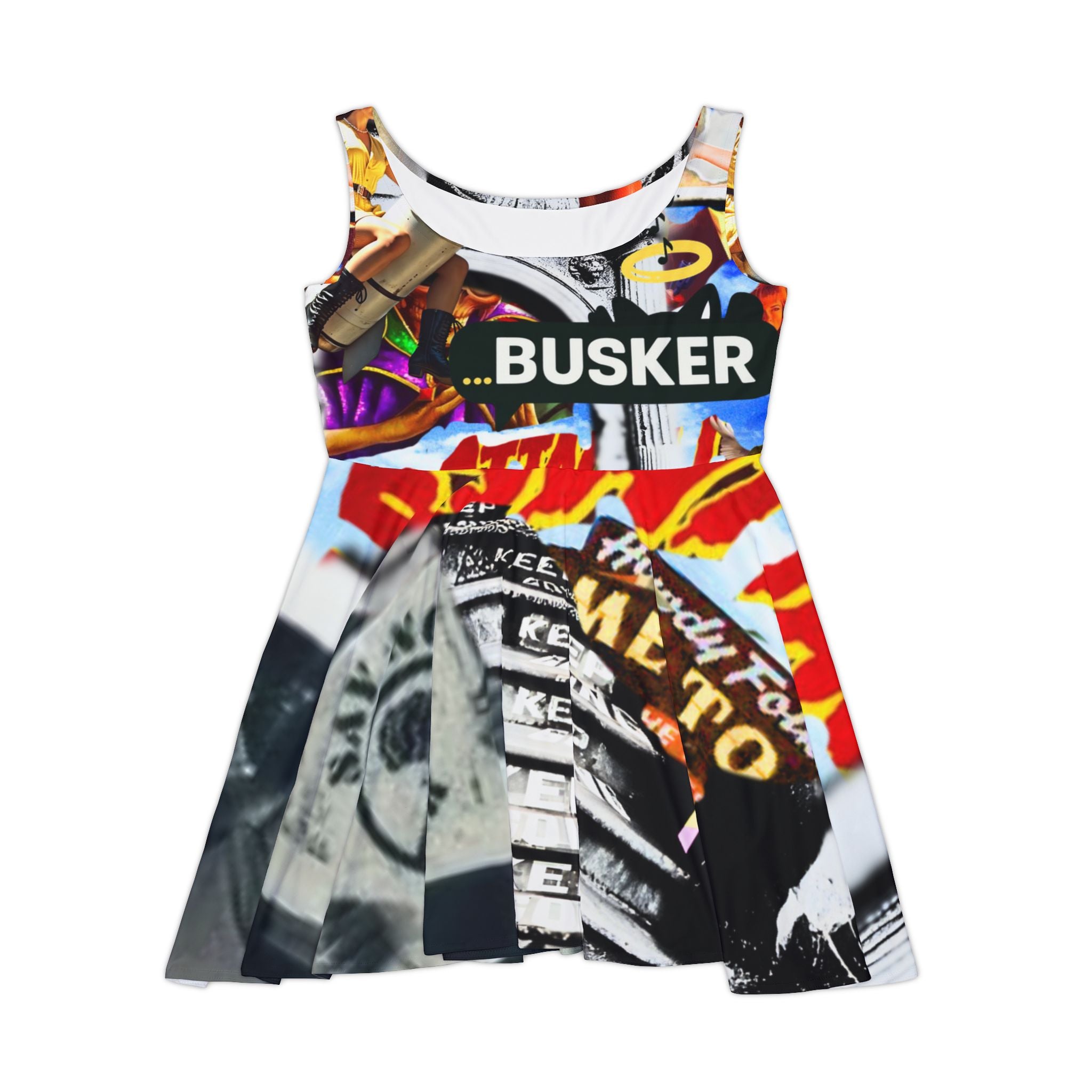 City Vibes Women's Skater Dress - Bold Busker Art Design