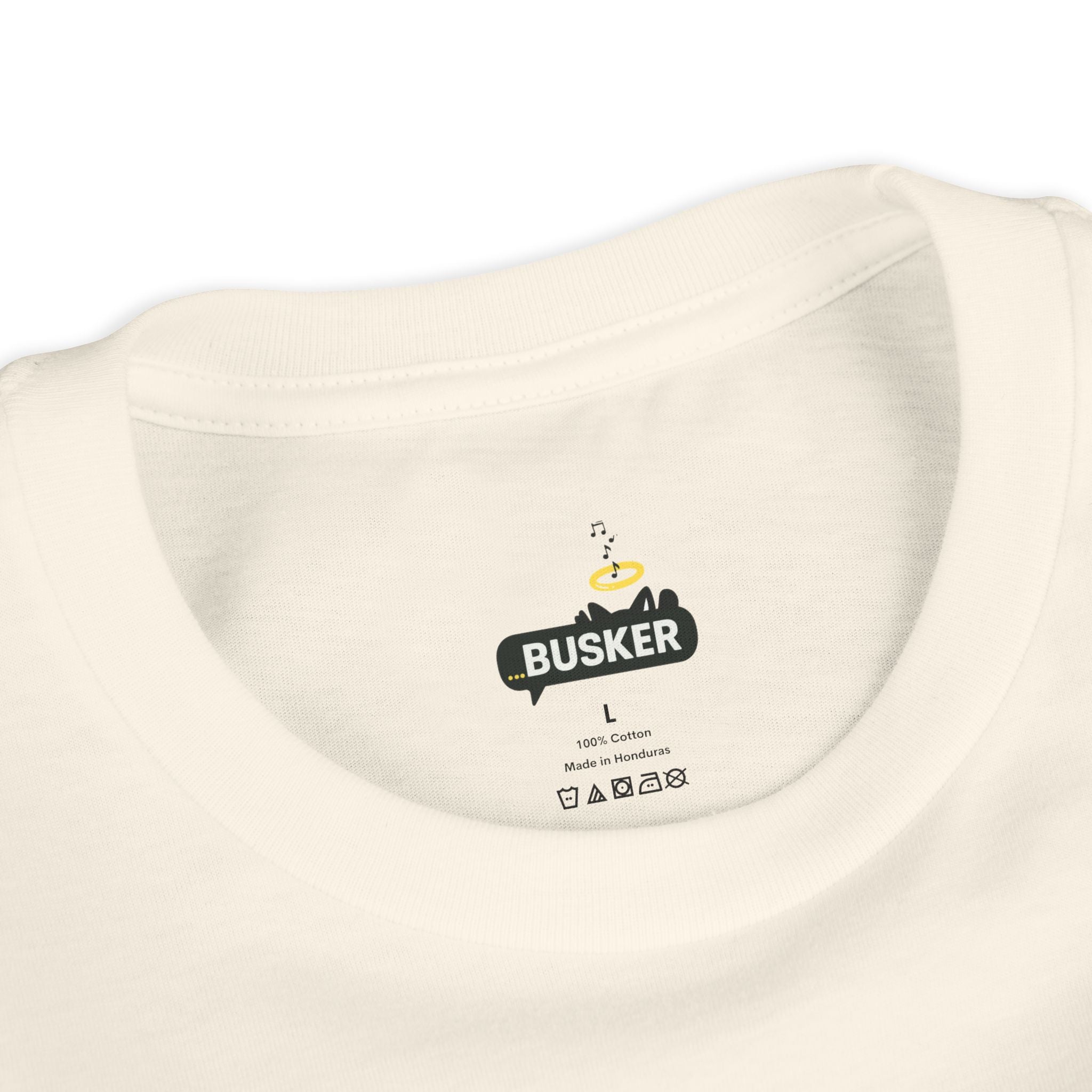 Whimsical Youth Tee with 'Busker' Design, Fun Gift, Summer Style, Music Lovers, Kid's Fashion, Creative Apparel