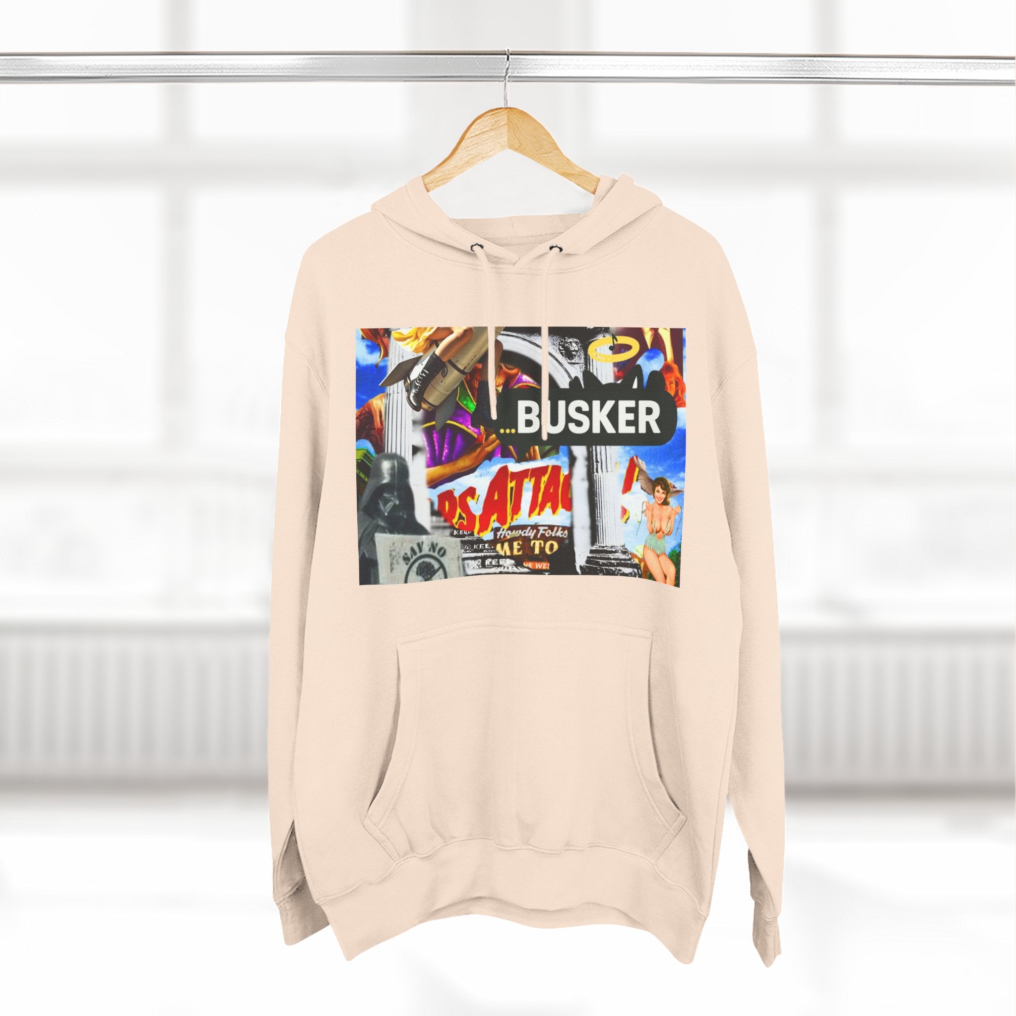 Vintage-Inspired Busker Fleece Hoodie
