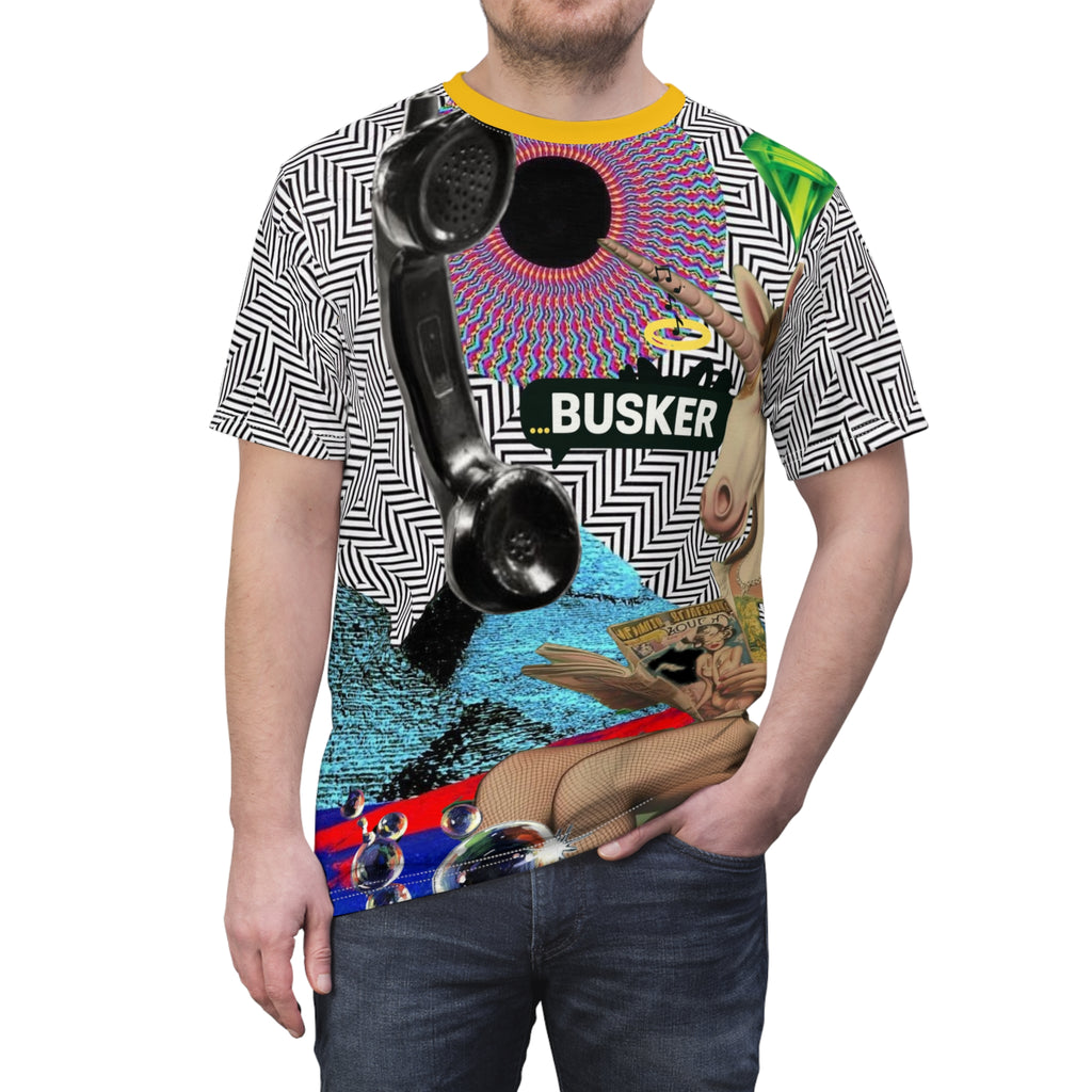 Vibrant Graphic Tee, Unisex Artistic Shirt, AOP T-Shirt for Bold Fashion, Unique Gift for Creatives, Streetwear Style, Fun Statement Tee