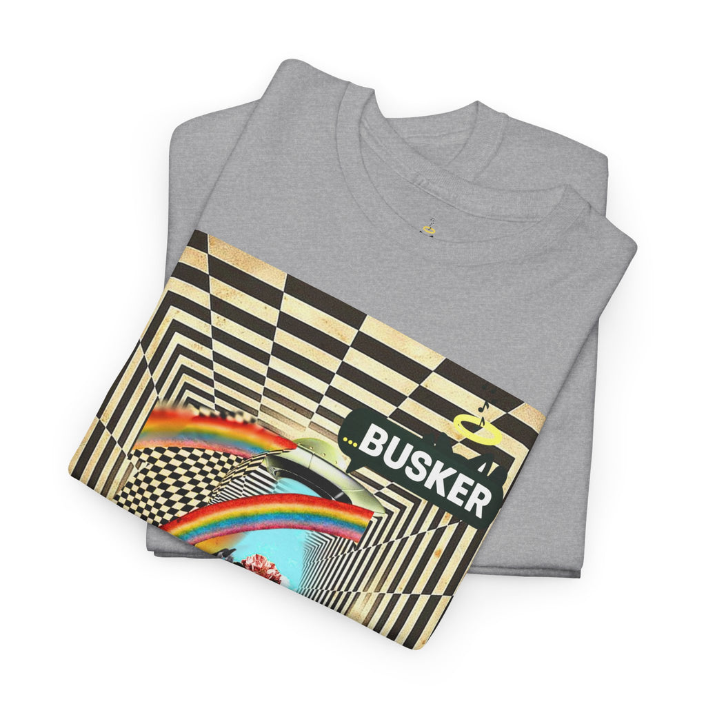 Retro Busker Graphic Tee - Unisex Heavy Cotton
