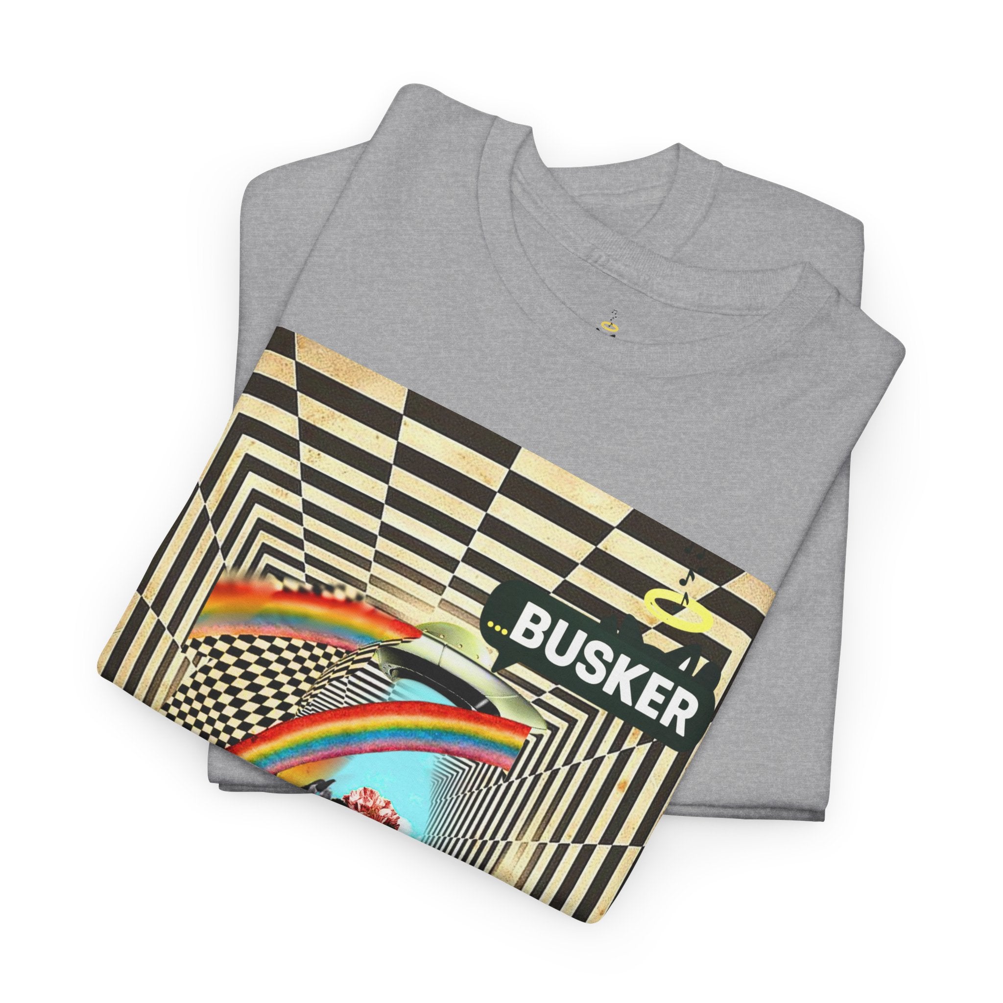 Retro Busker Graphic Tee - Unisex Heavy Cotton