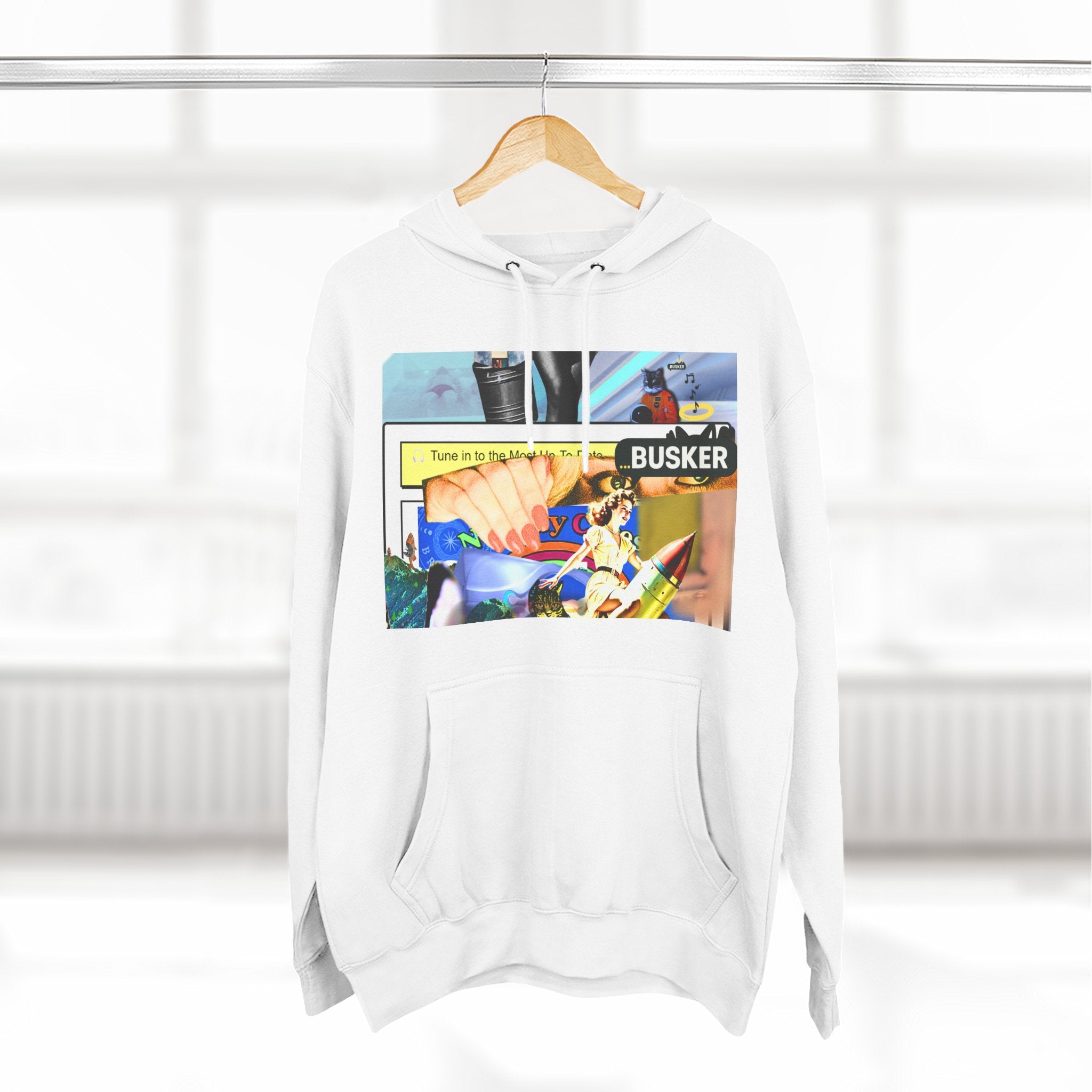 Three-Panel Fleece Hoodie