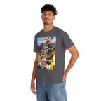 Busker Collage Graphic Tee — Vintage Music Poster Streetwear