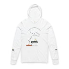 Unisex Hooded Long Sleeve Tee - Playful Graphic Tee for Gamers, Perfect for Casual Wear, Gifts, Birthday Celebrations, and Fun Events