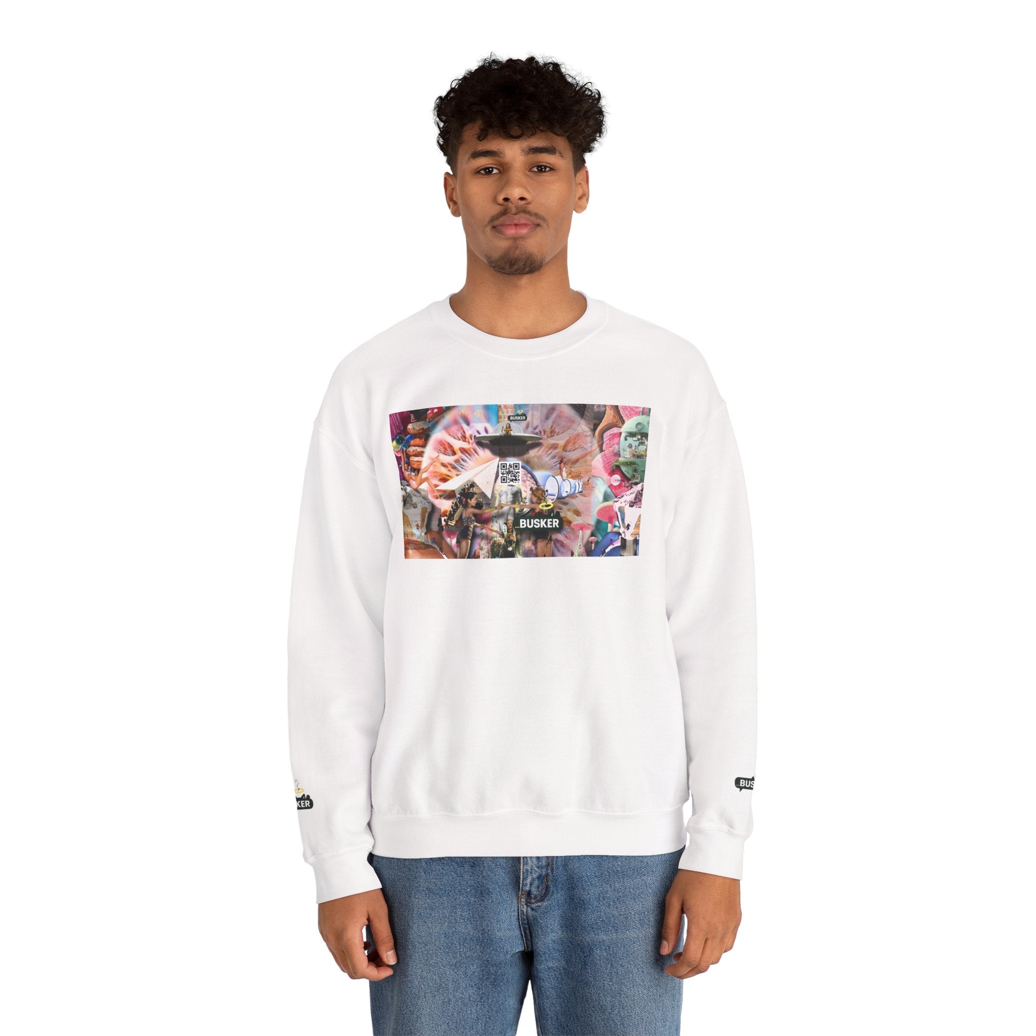 Colorful Unisex Crewneck Sweatshirt - Artistic & Cozy Statement Piece