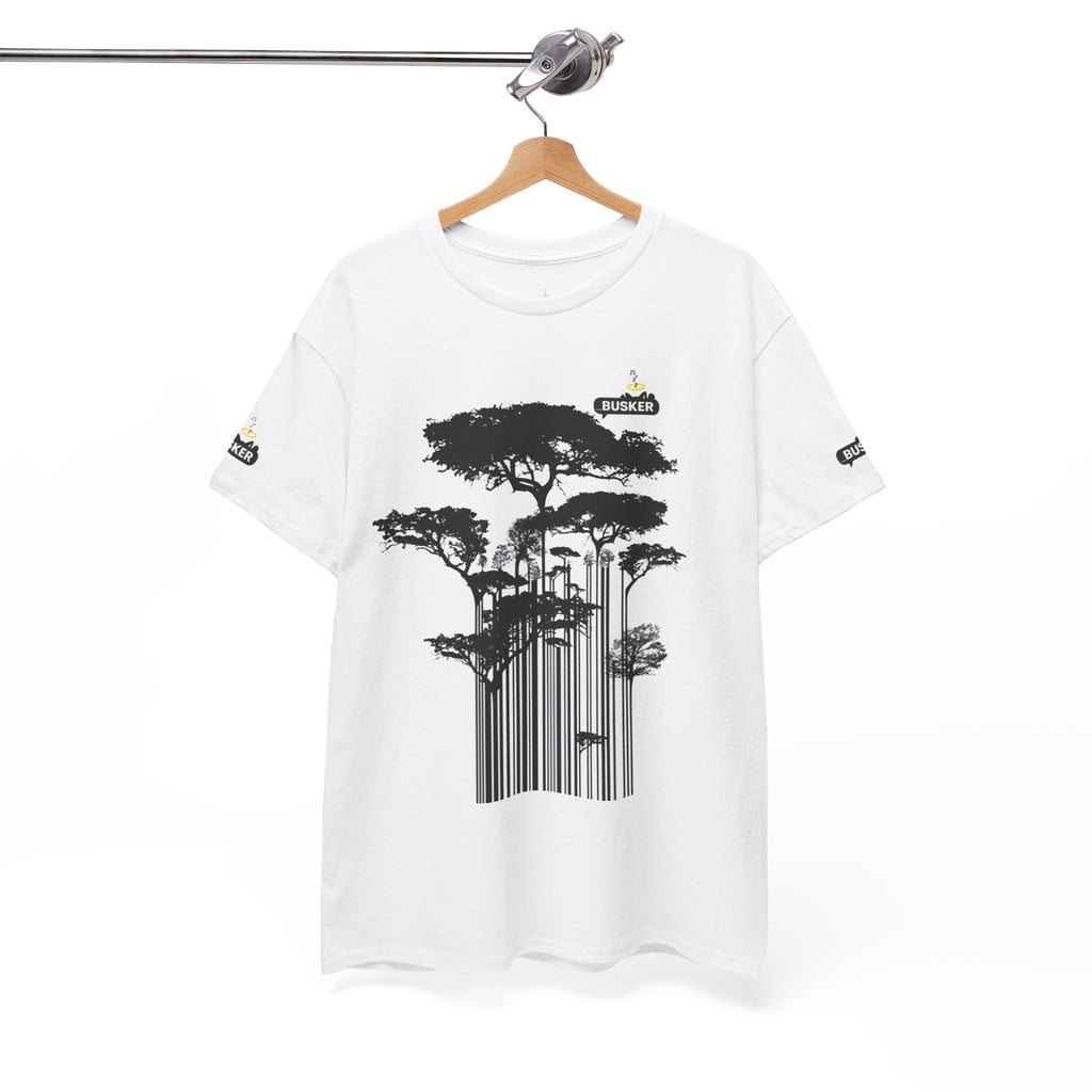 Nature-Inspired Unisex Heavy Cotton Tee, Eco-Friendly Tee, Graphic T-Shirt, Outdoor Lover Gift, Casual Wear, Tree Art Shirt