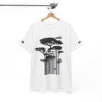 Nature-Inspired Unisex Heavy Cotton Tee, Eco-Friendly Tee, Graphic T-Shirt, Outdoor Lover Gift, Casual Wear, Tree Art Shirt