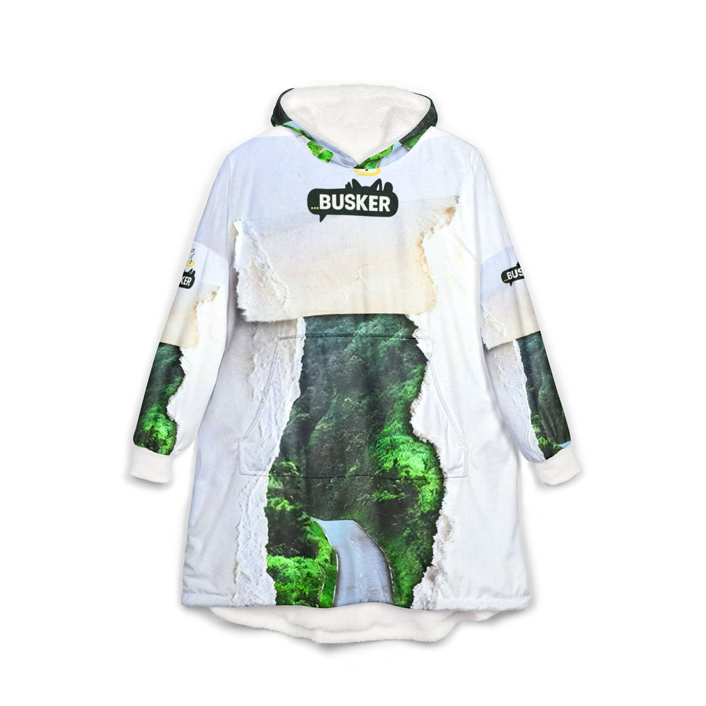 Cozy Nature-Inspired Unisex Hooded Blanket, Ideal for Camping, Gift for Friends, Perfect for Travel, Nature Lovers