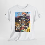 Busker Collage Graphic Tee — Vintage Music Poster Streetwear