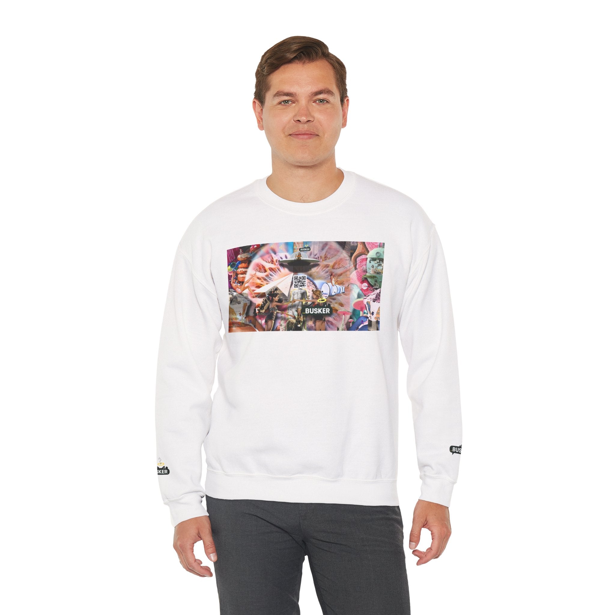 Colorful Unisex Crewneck Sweatshirt - Artistic & Cozy Statement Piece