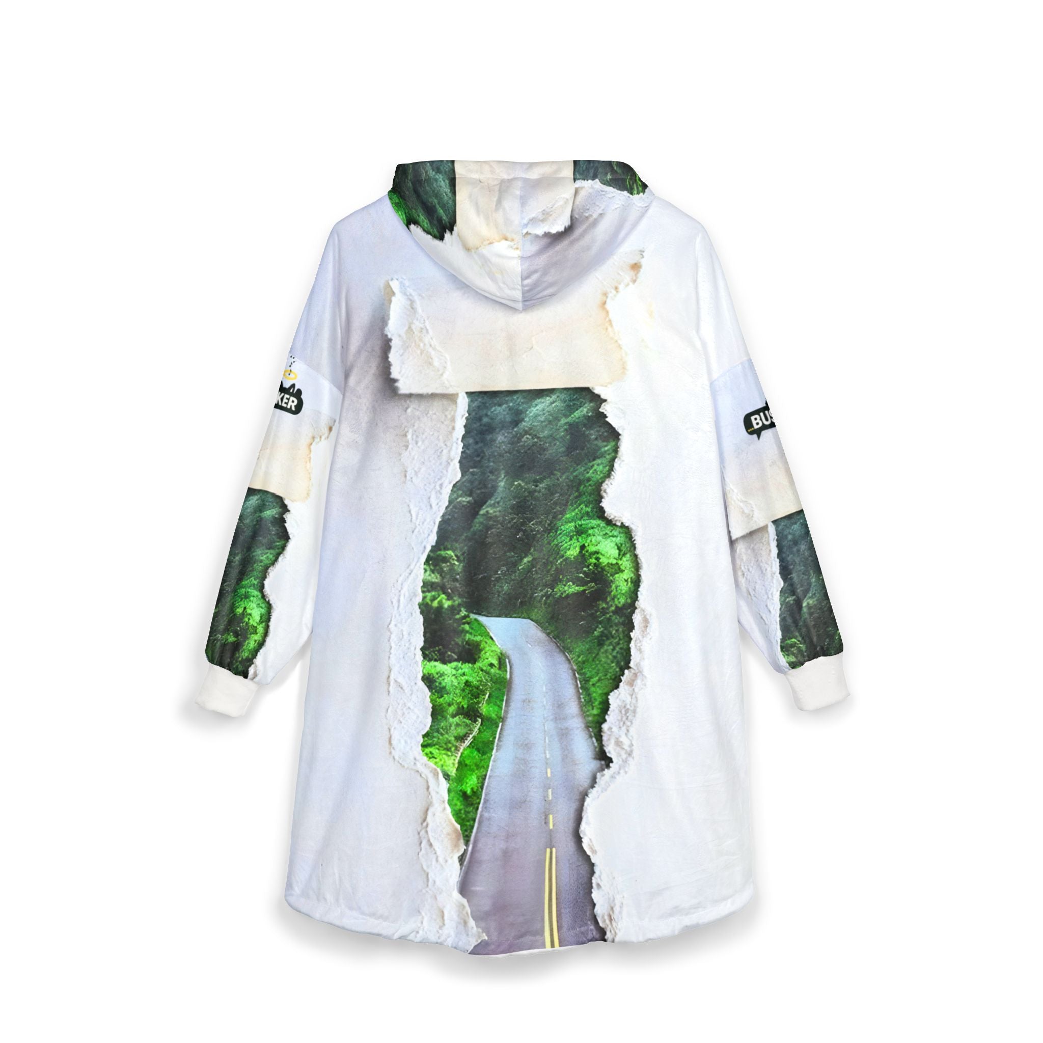 Cozy Nature-Inspired Unisex Hooded Blanket, Ideal for Camping, Gift for Friends, Perfect for Travel, Nature Lovers