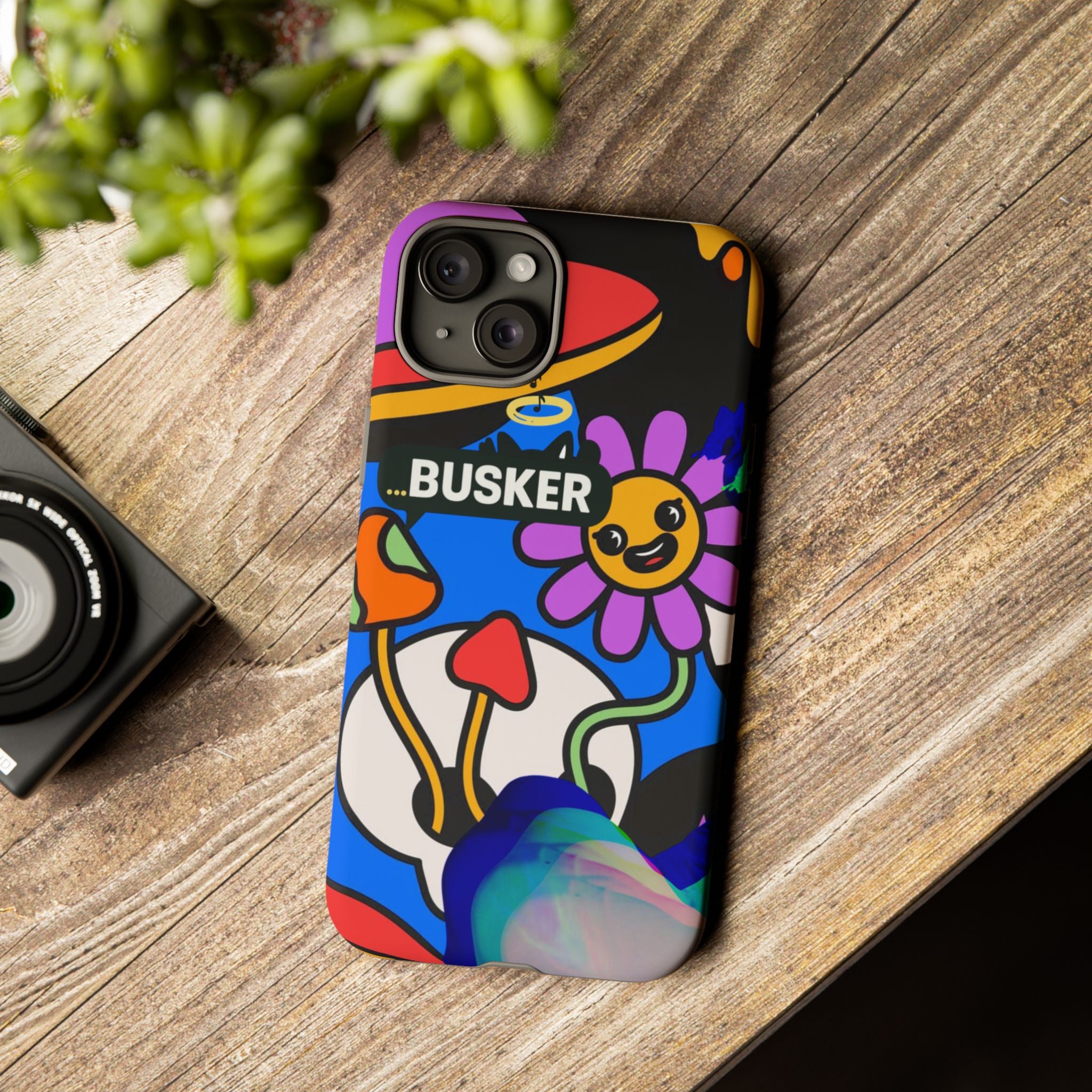 Colorful Phone Case, Cute Phone Accessories, Gift for Music Lovers, Fun Tech Gear, Unique Floral Design Case