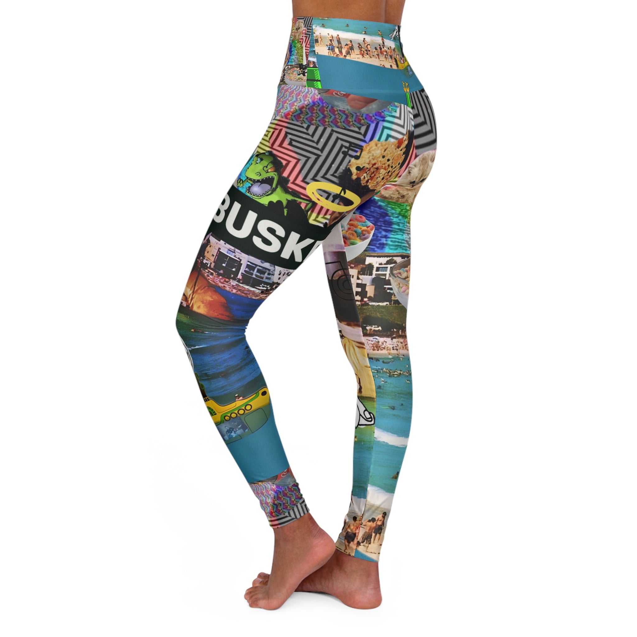 High Waisted Yoga Leggings (AOP)