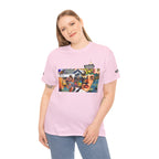 Artistic Unisex Heavy Cotton Tee - Vibrant Busker Design