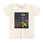 Youth Graphic Tee with Dinosaur Design, Fun Tee for Kids, Summer Style, Birthday Gift, Casual Wear, Playful Outfit, Busker Theme