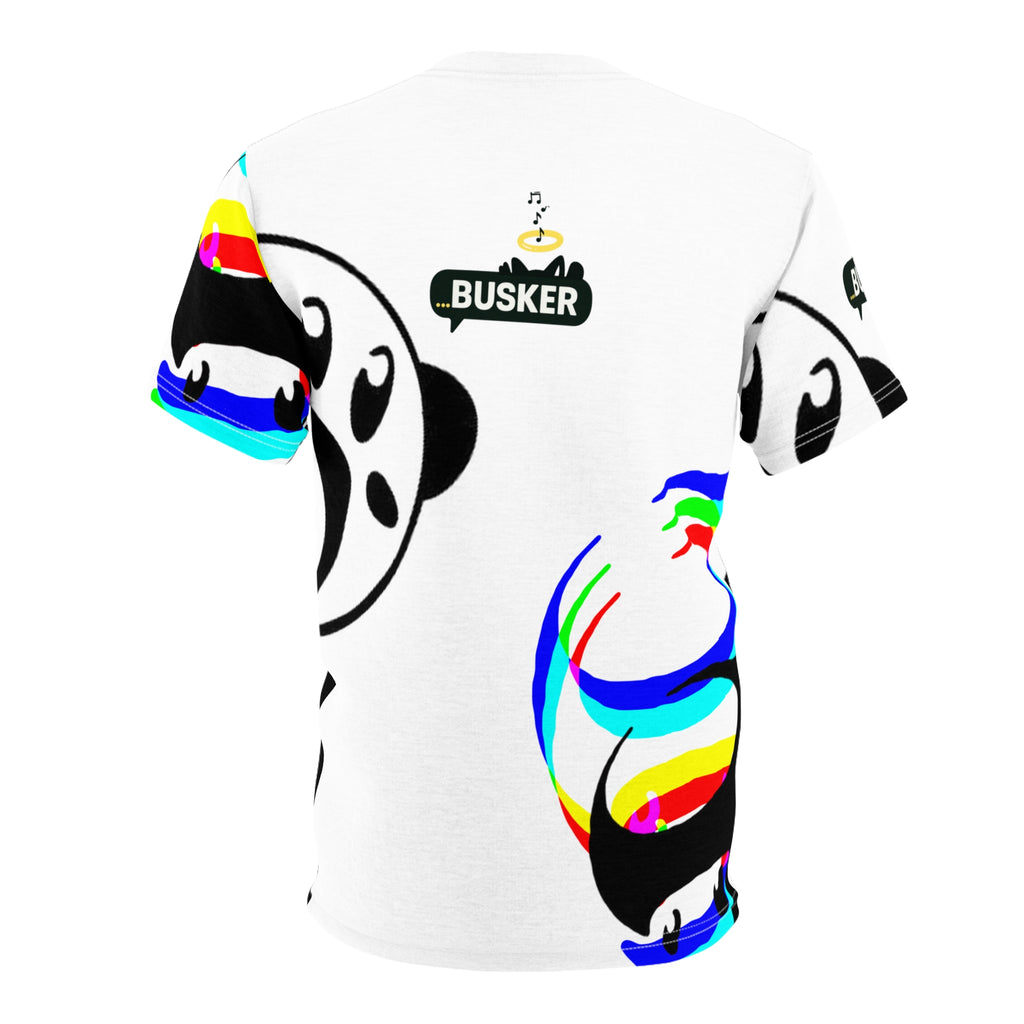 Rainbow Panda Unisex Tee, Fun Graphic T-Shirt for Animal Lovers, Stylish Casual Wear, Perfect Gift for Friends, Summer Fashion