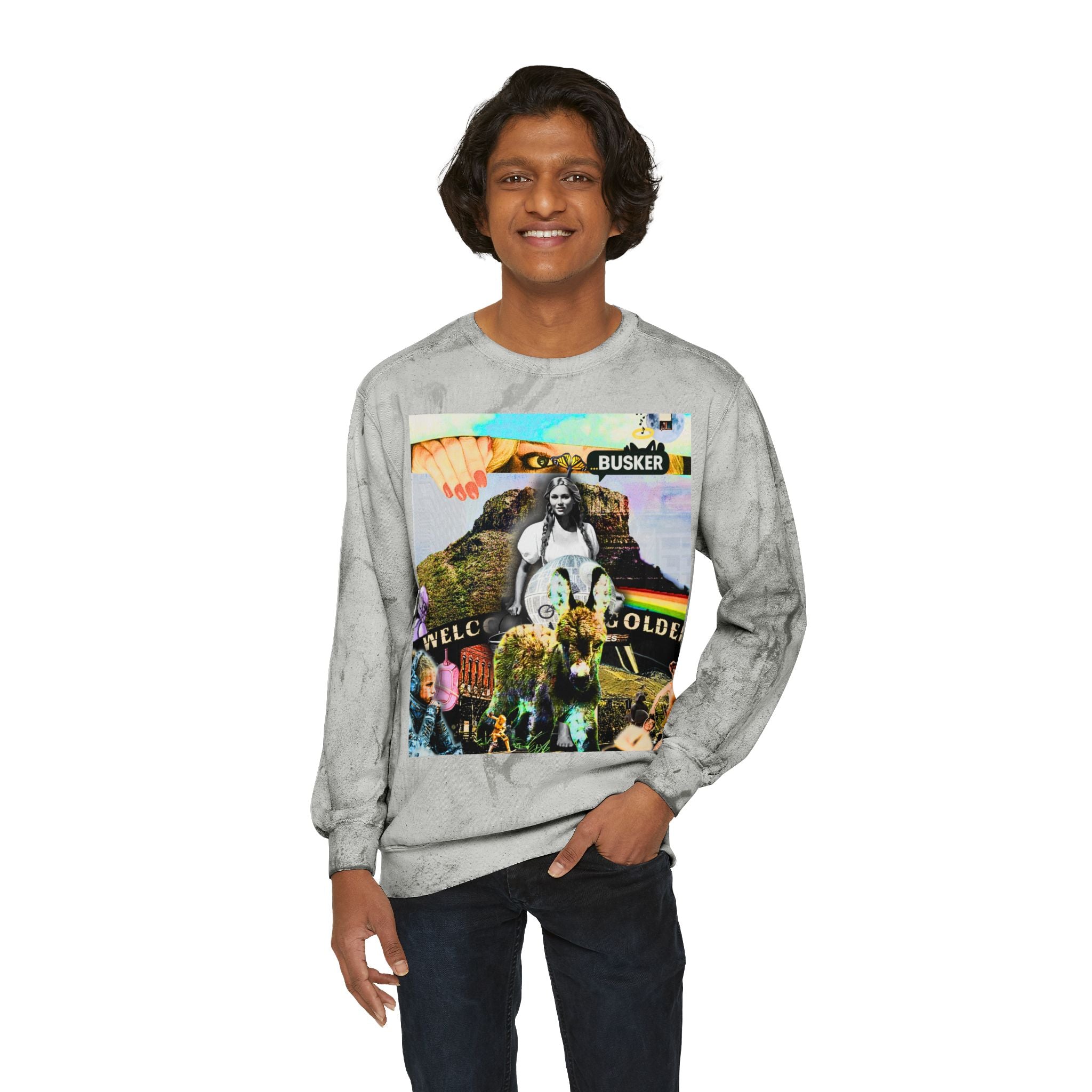 Color Blast Crewneck Sweatshirt - Vibrant Artistic Design for Creative Souls