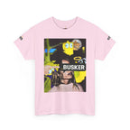 Artistic Unisex Heavy Cotton Tee - 'BUSKER' Graphic Design