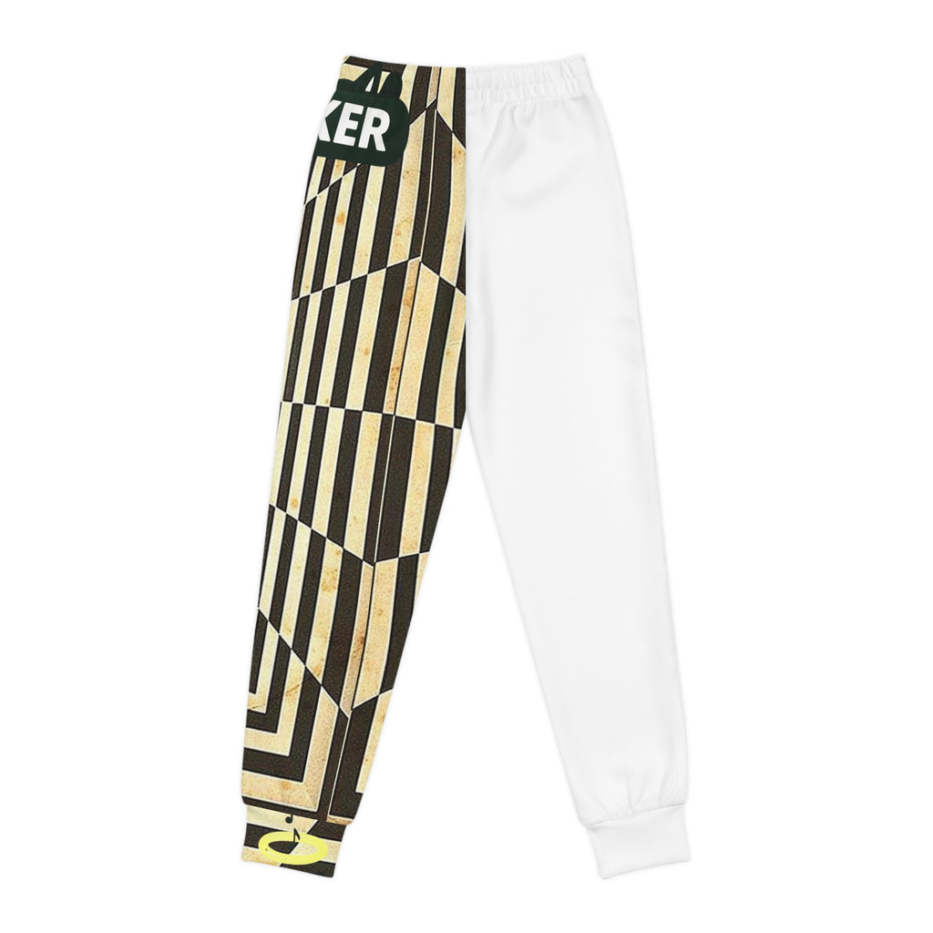 Colorful Youth Joggers with Retro Busker Design