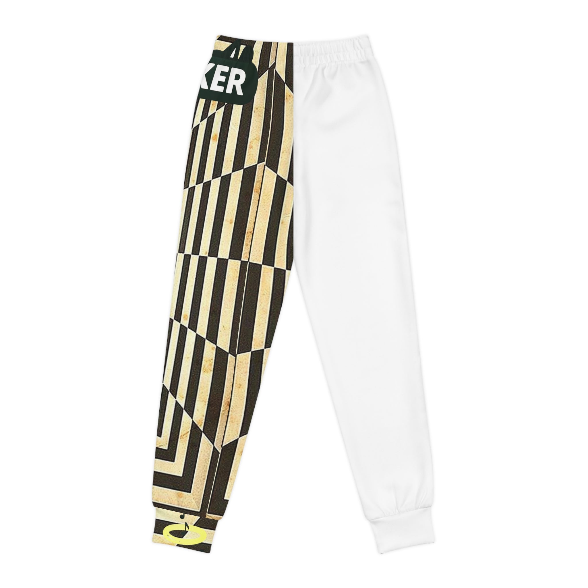 Colorful Youth Joggers with Retro Busker Design