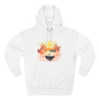 Cozy Three-Panel Fleece Hoodie | Sunset Design | Perfect for Fall, Festivals, Gifting, Casual Wear, Outdoor Adventures