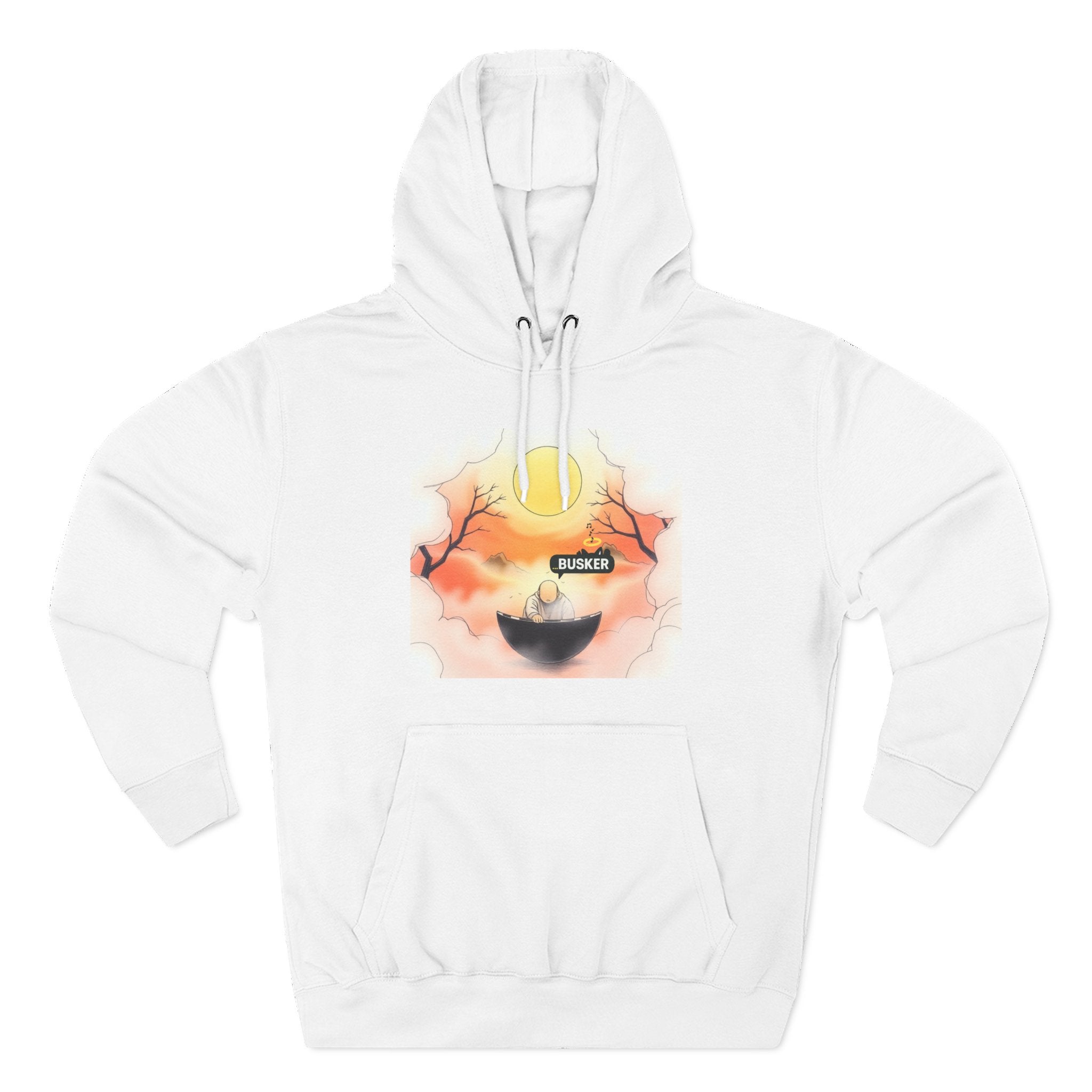 Cozy Three-Panel Fleece Hoodie | Sunset Design | Perfect for Fall, Festivals, Gifting, Casual Wear, Outdoor Adventures