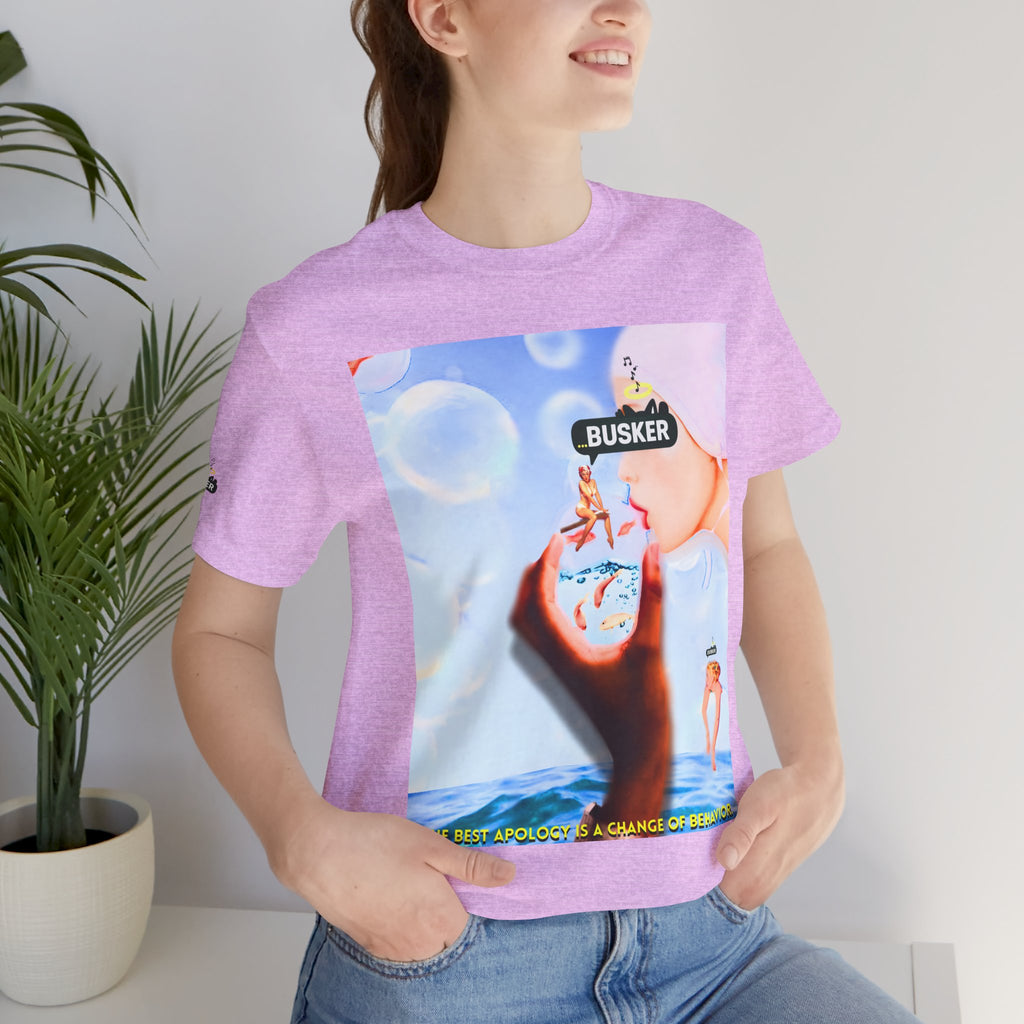 Busker Vibe Unisex Jersey Tee – Colorful Artistic Design for Summer Fun