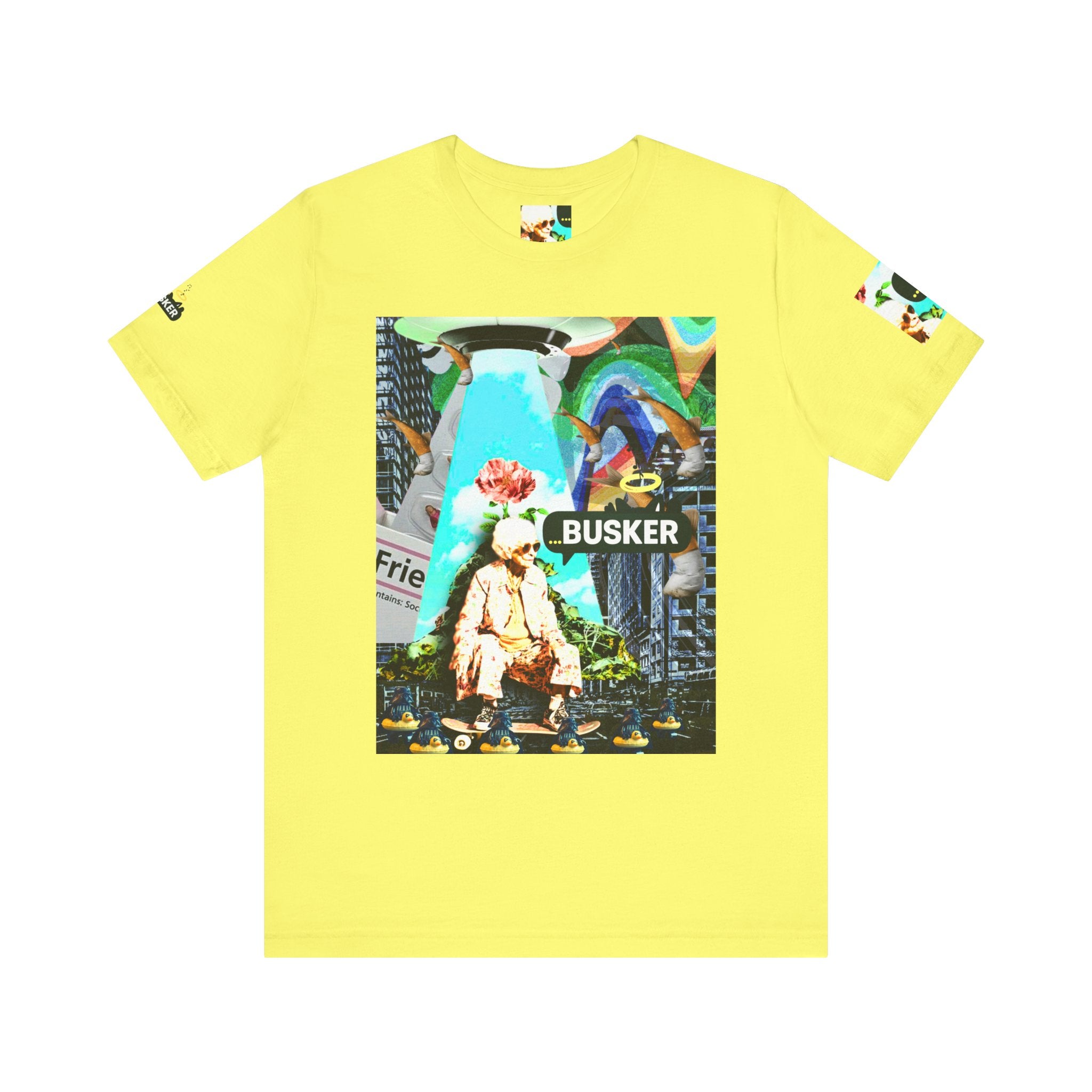 Street Art Busker Tee - Unisex Graphic Short Sleeve Shirt