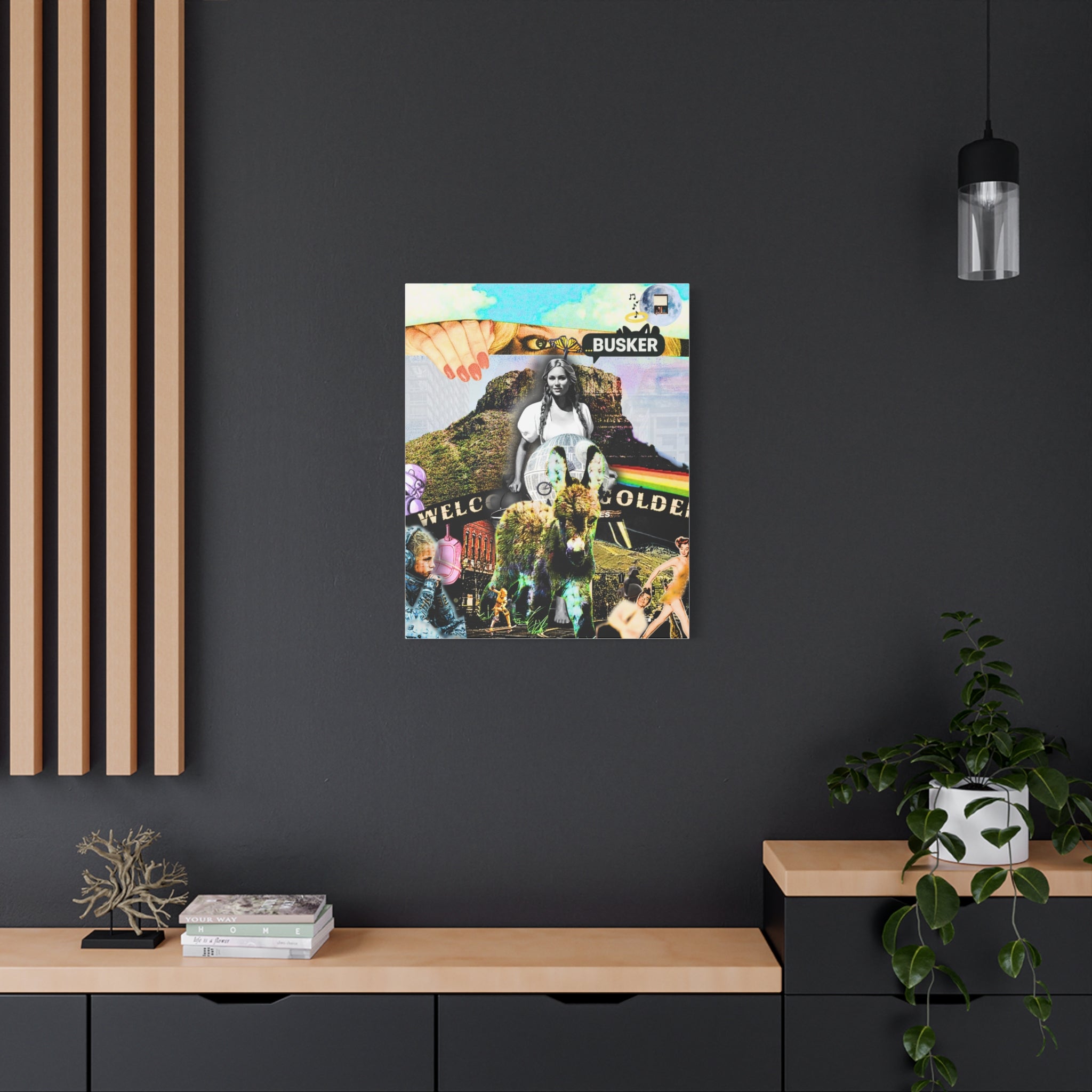 Artistic Stretched Canvas Print - 'Welcome to Golden' Collage