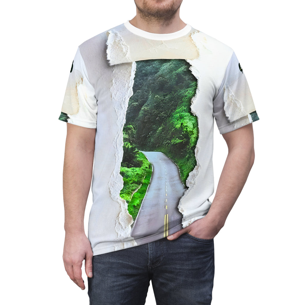 Scenic Road Unisex Tee, Nature Lover T-Shirt, Adventure Apparel, Travel Gift, Aesthetic Casual Wear