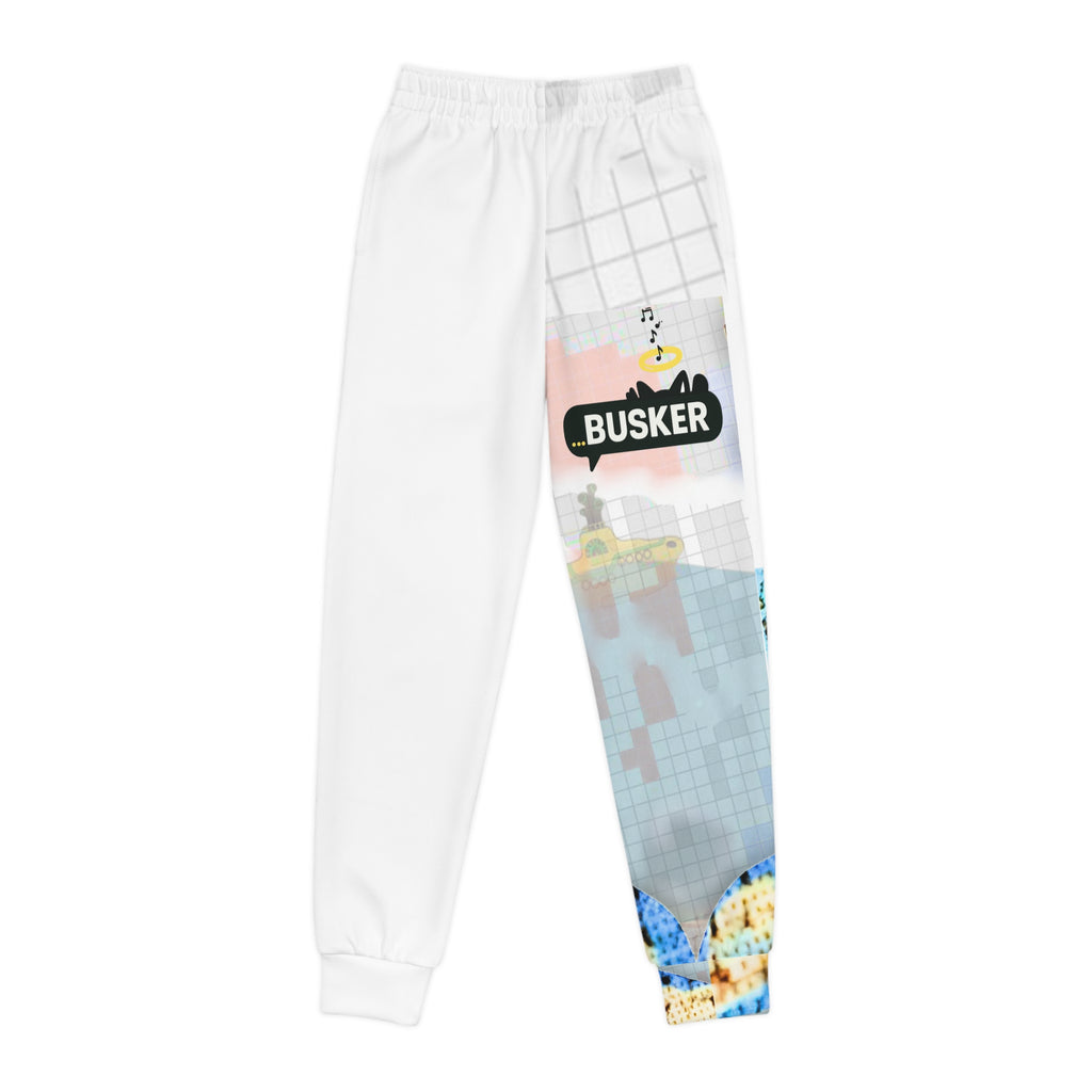 Colorful Youth Joggers with Busker Design