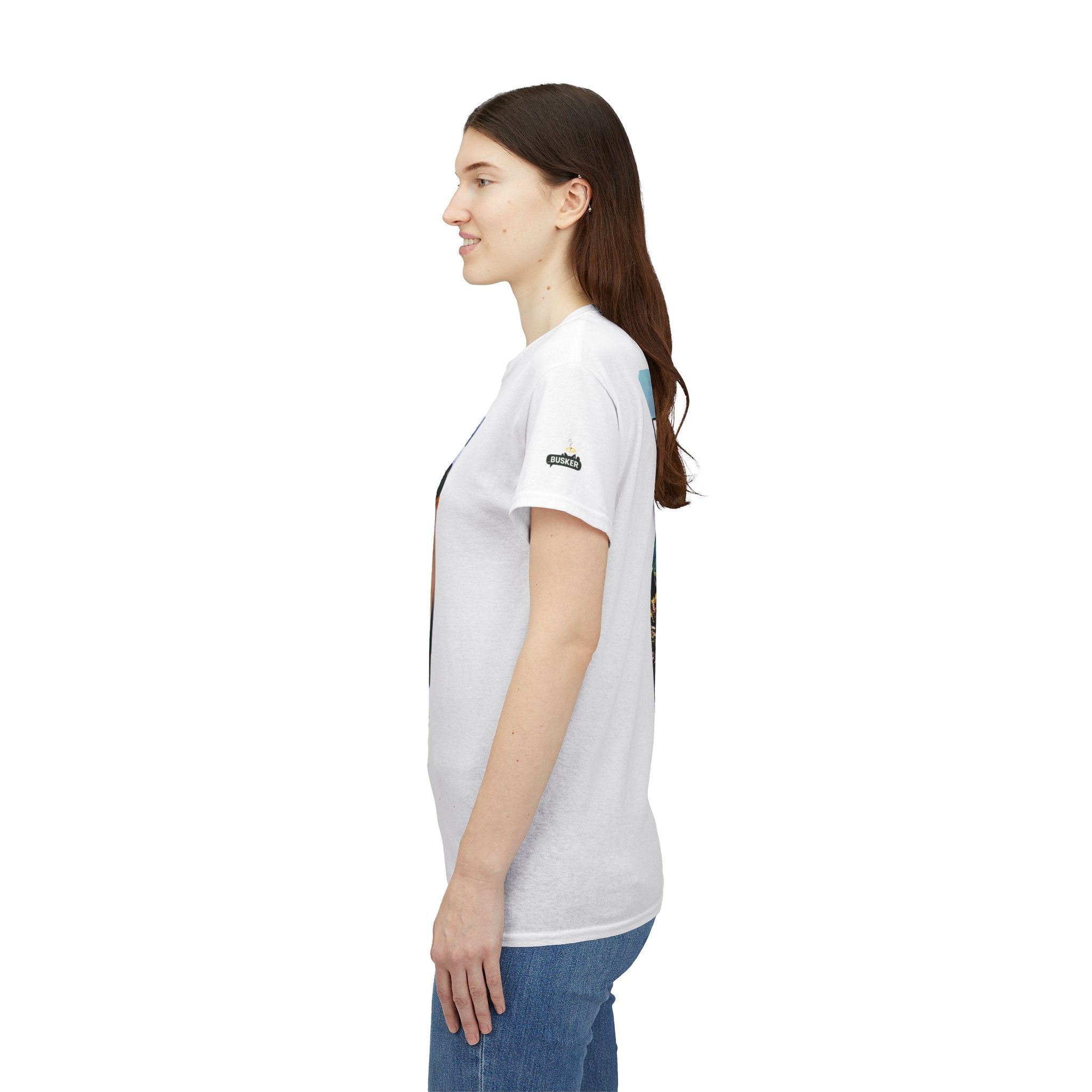 Cool Graphic Unisex Heavy Cotton Tee - 'Busker' Design