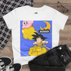 Busker Women's Midweight Cotton Tee - Fun, Playful Tee for Anime Lovers, Casual Wear, Gift Idea for Birthdays, Collectible T-Shirt, [...]