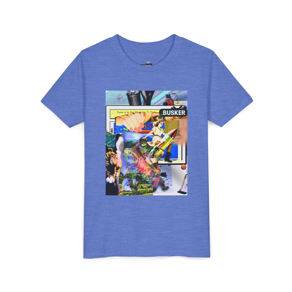 Colorful Youth Short Sleeve Tee - "Busker" Graphic Art Top