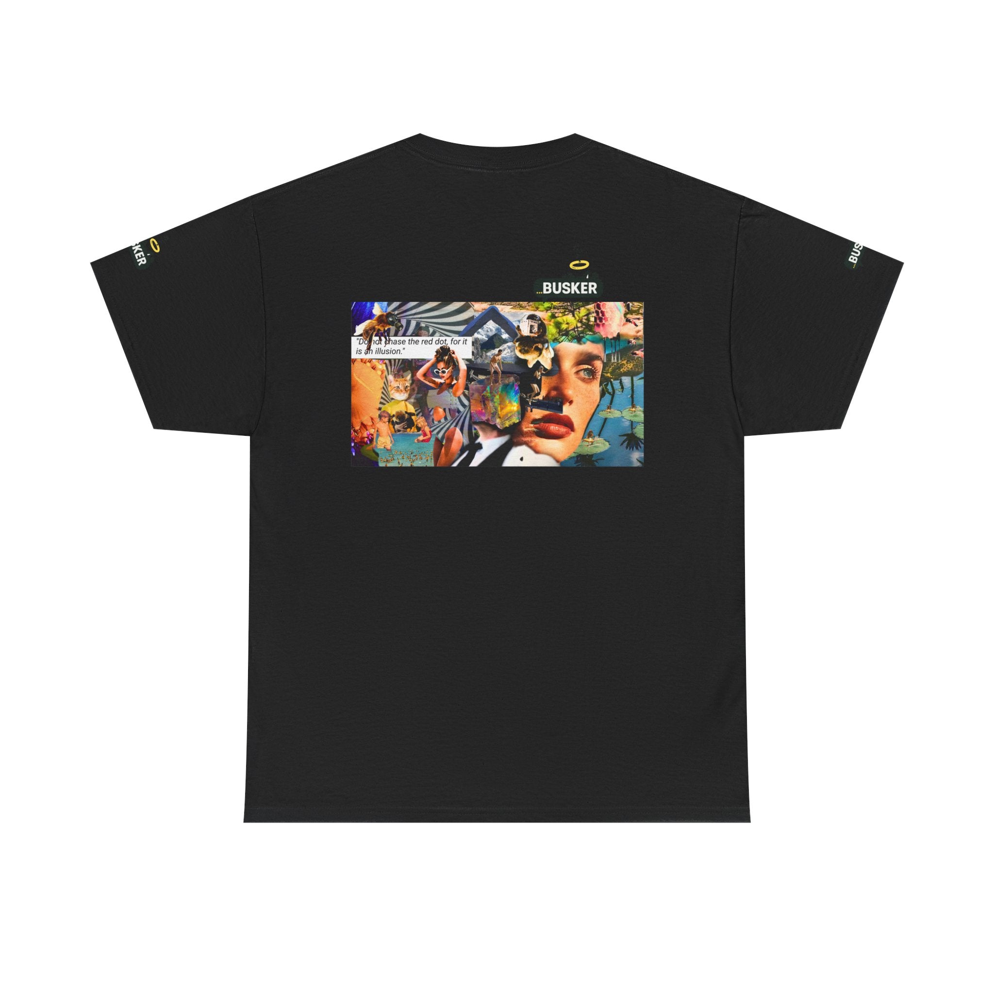 Artistic Unisex Heavy Cotton Tee - Vibrant Busker Design