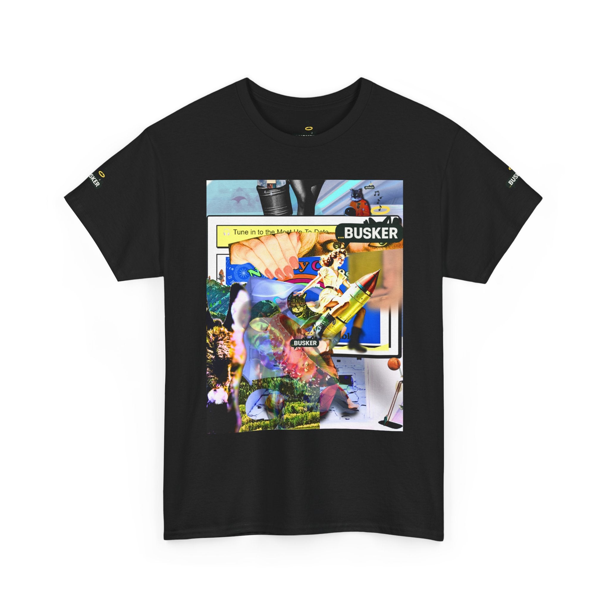 Cool Graphic Unisex Heavy Cotton Tee - 'Busker' Design