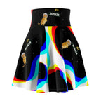 Colorful Women's Skater Skirt, Fun Party Outfit, Unique Gift for Her, Casual Wear, Festival Fashion, Summer Wardrobe Essential