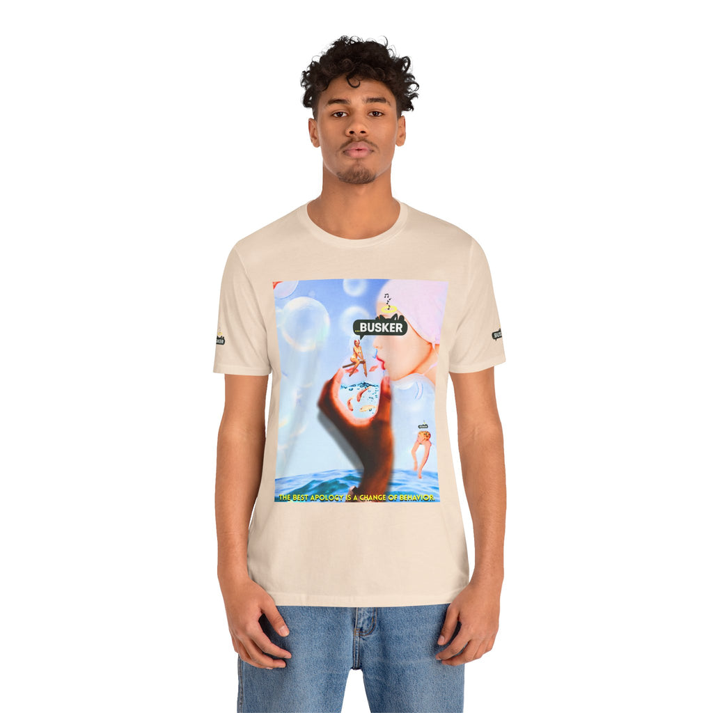 Busker Vibe Unisex Jersey Tee – Colorful Artistic Design for Summer Fun