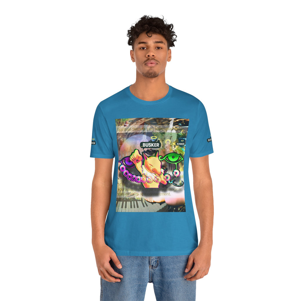 Vibrant Busker Art Tee for Creative Souls