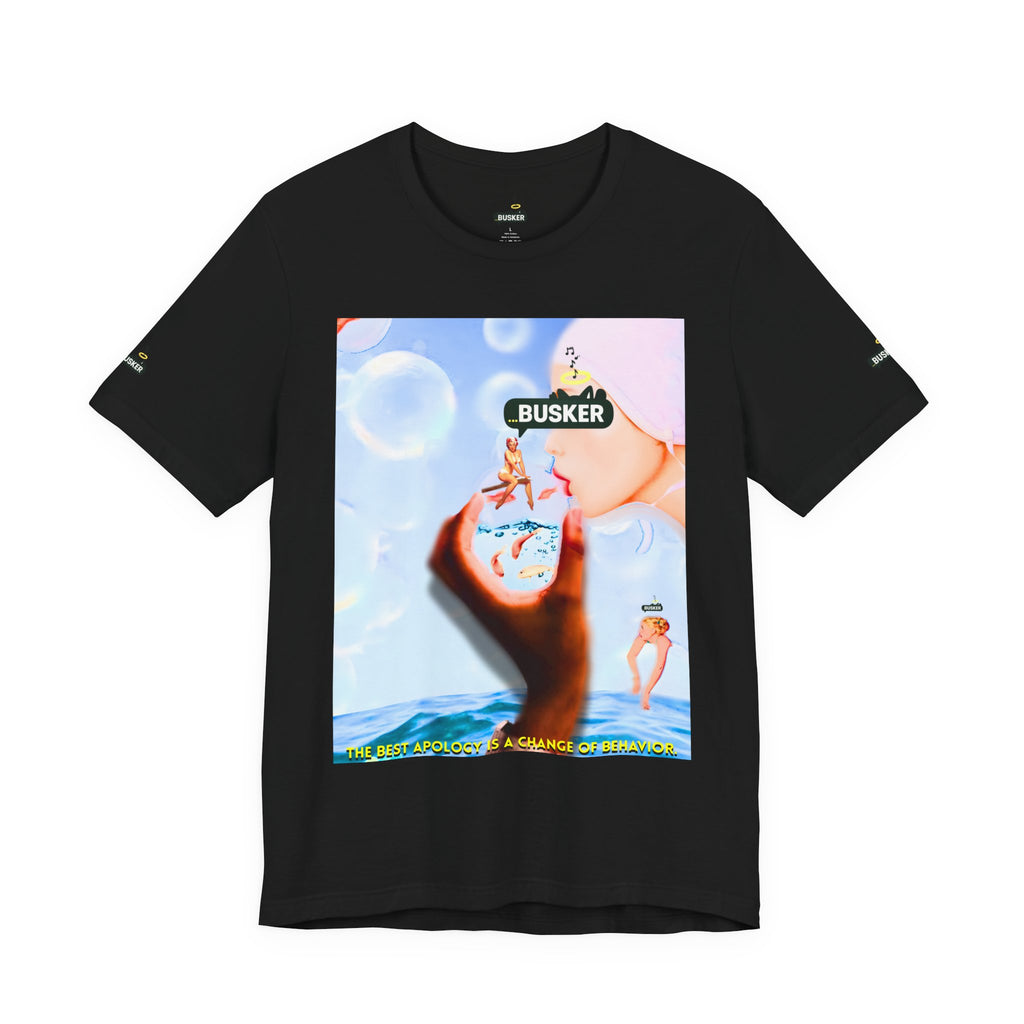 Busker Vibe Unisex Jersey Tee – Colorful Artistic Design for Summer Fun