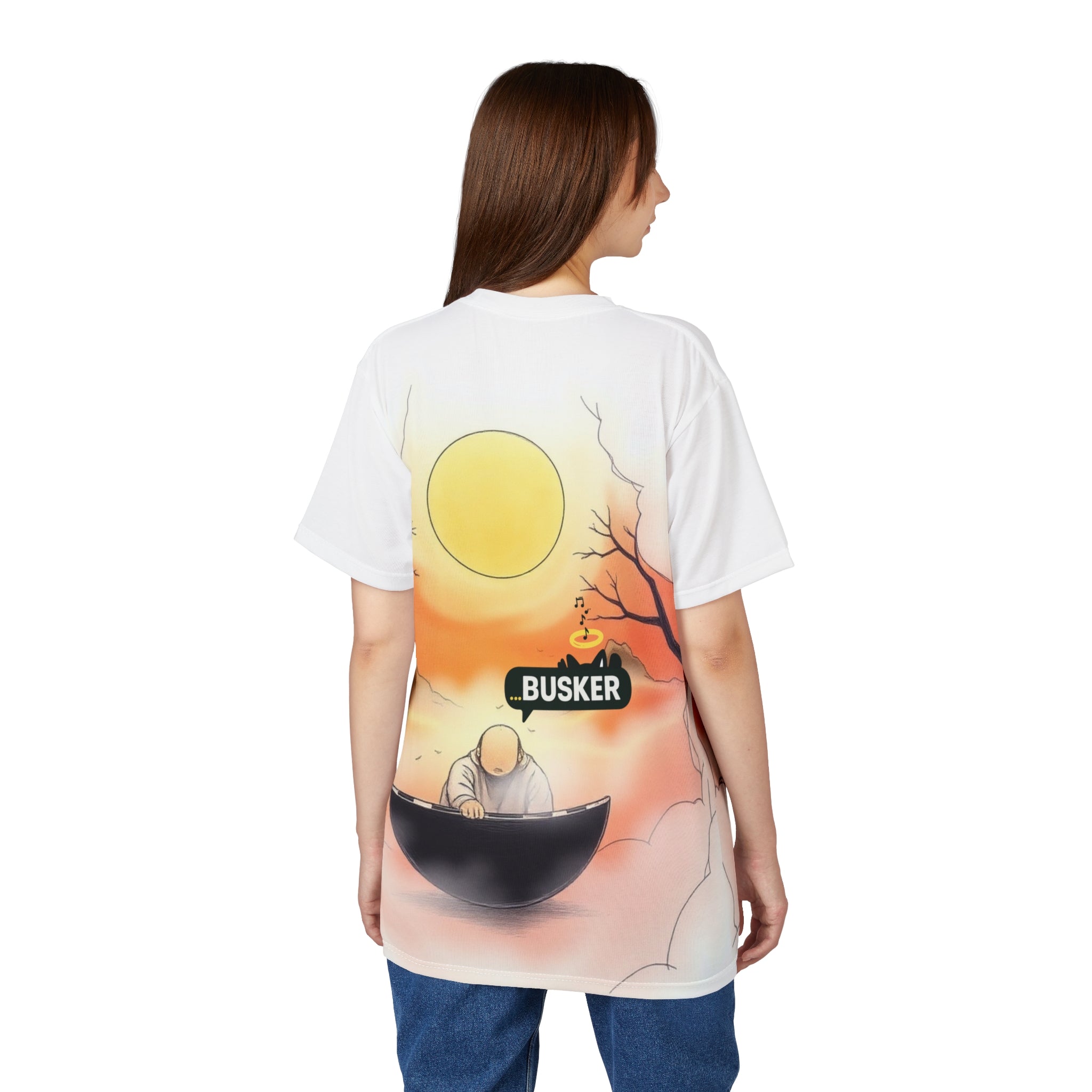 Artistic Unisex Tee, Musician Gift, Summer Vibes Shirt, Street Performer Apparel, Unique Graphic T-Shirt