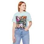 Busker Vibe Unisex Tee - Music & Art Collage Design