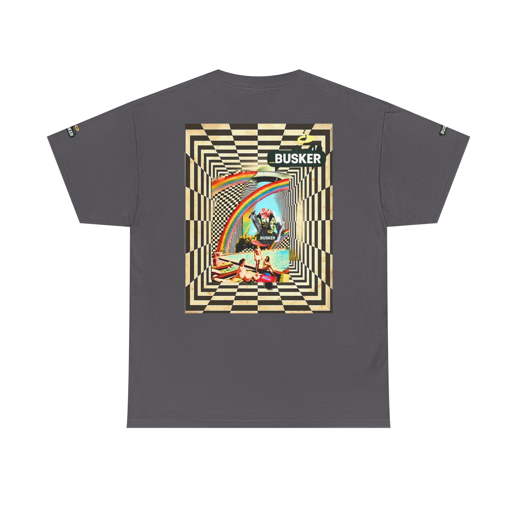 Retro Busker Graphic Tee - Unisex Heavy Cotton