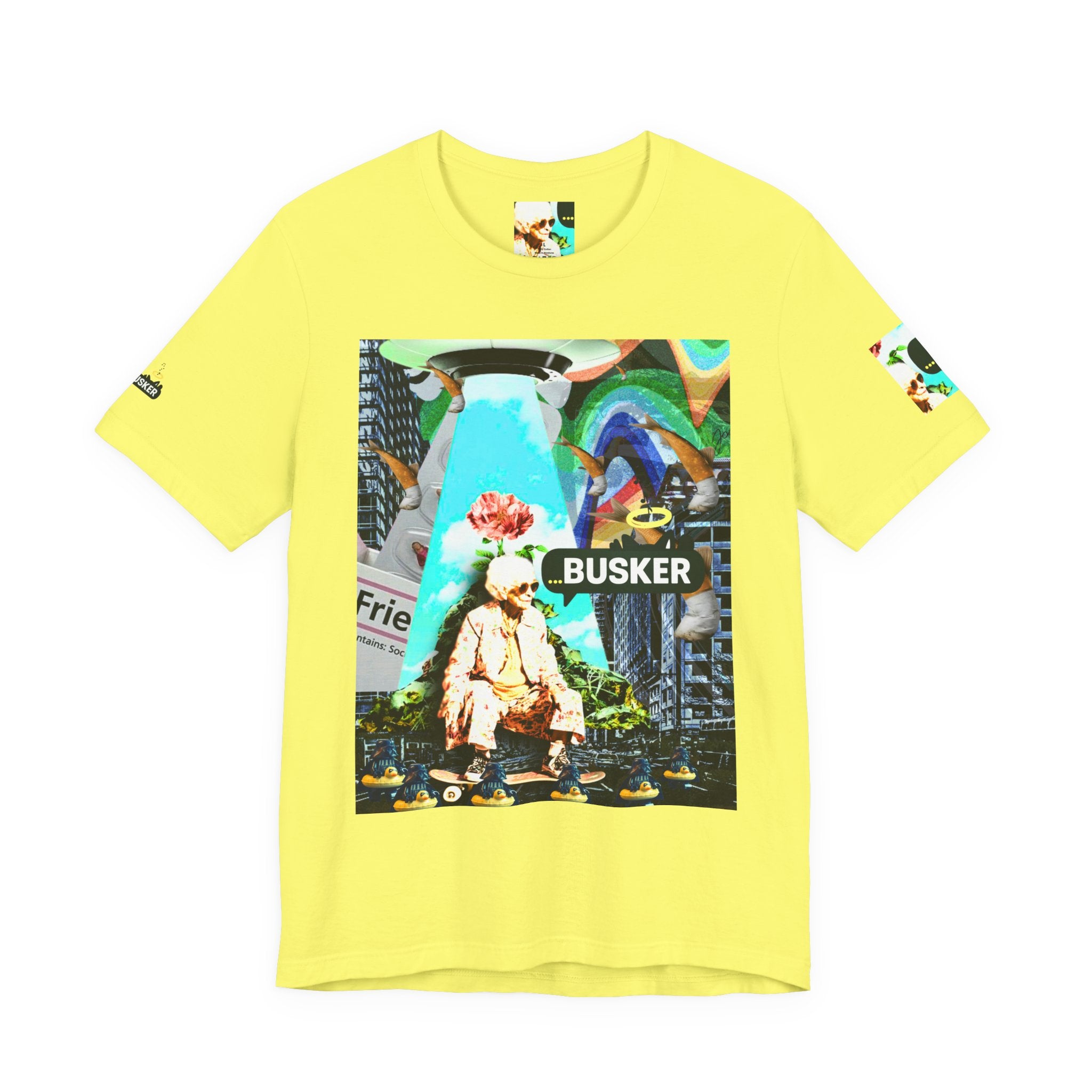 Street Art Busker Tee - Unisex Graphic Short Sleeve Shirt